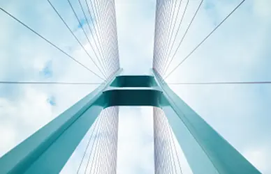 Building reflecting sky