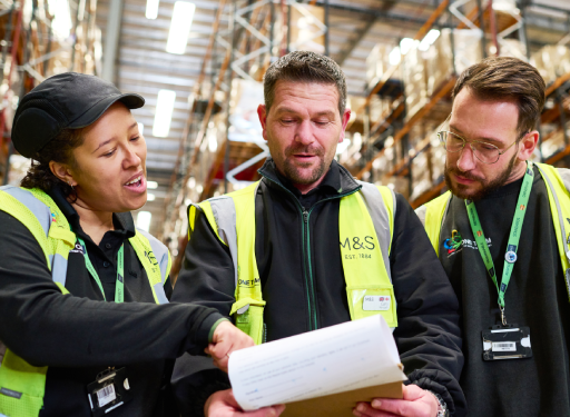 M&S colleagues at distribution centre